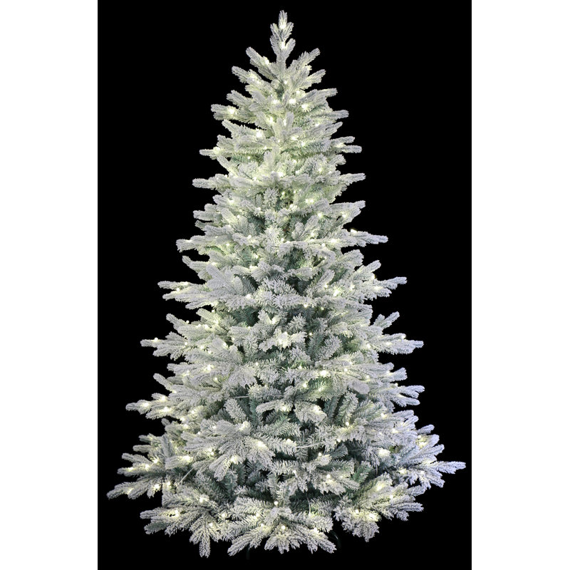 The Holiday Aisle® Snow Angel Blue Spruce Flocked Artificial Christmas